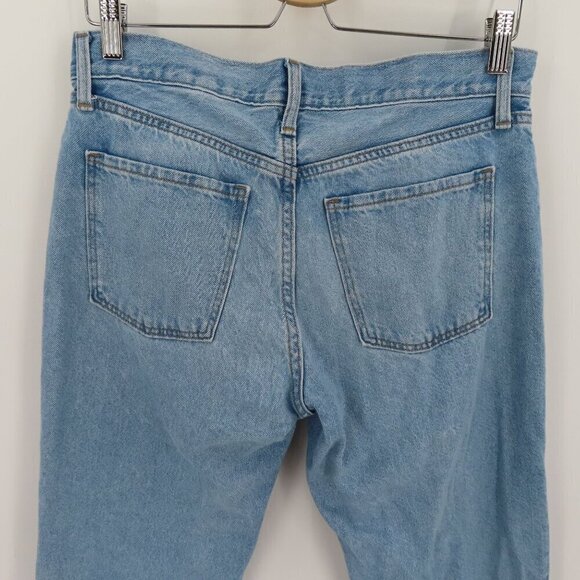 Old Navy Womens 6 High Rise Slouchy Taper Light Wash Denim Jeans Button Fly - Picture 6 of 10